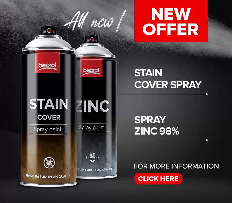 Stain cover spray and Zinc spray 98%