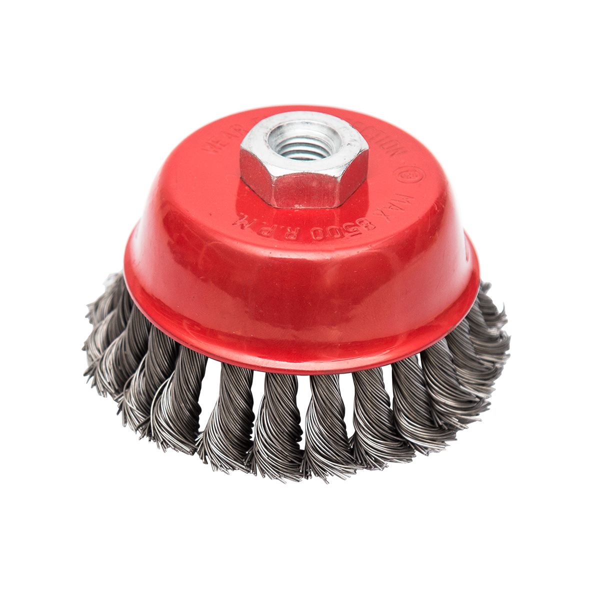 Circular cup brush, steel twisted wire ø100mm, for angle grinder CCLU100BR