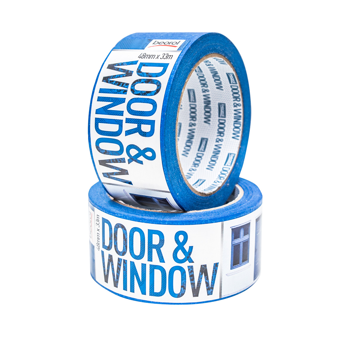 Masking tape Door & Window protection 48mm x 33m, 80ᵒC DK48 Beorol d.o.o