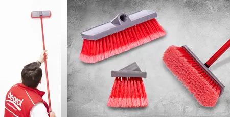 Ceiling brush PVC 7 rows with thread