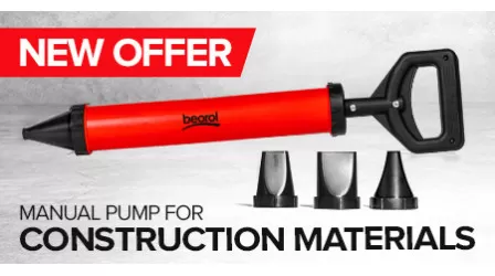 Manual pump for construction materials