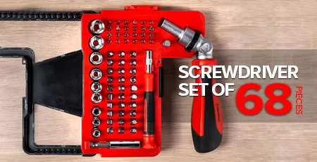 Screwdriver set of 68 pieces