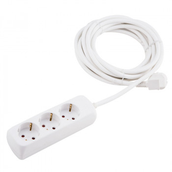 Extension cable 3 sockets 1.4m 