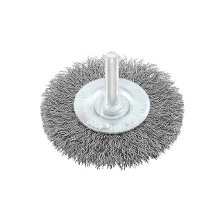 Circular brush, steel wire ø75mm, for drill 