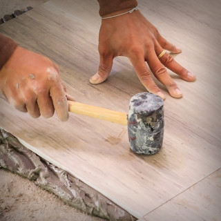 Rubber hammer, wood handle 500gr 