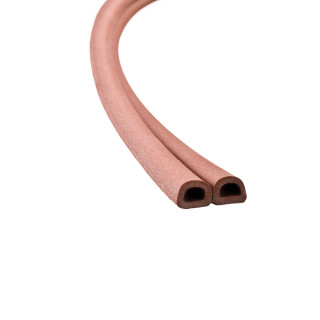 Seal strip D-profile, brown 6m 