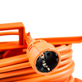 Single portable socket, 20m orange 