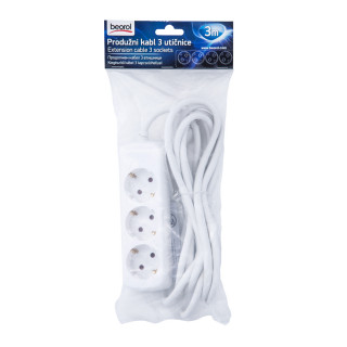 Extension cable 3 sockets 3m 