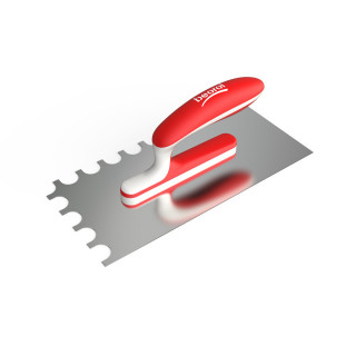 Expert semi-circular notched trowel 