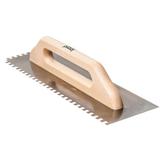 Plastering trowel, 480x130mm, wooden handle, stainless steel 8x8mm 