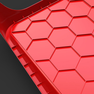 Plastic paint tray 36x36 cm, red 