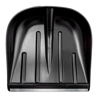 Plastic shovel 40x40cm black, reinforced plate 