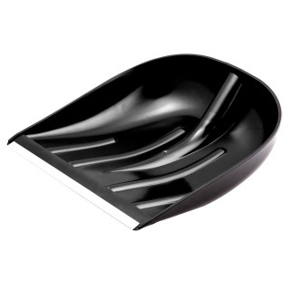 Plastic shovel 40x40cm black, reinforced plate 