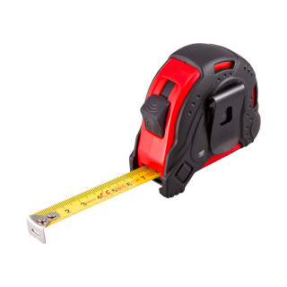 Steel measuring tape 10ft/ 3m,red body/black cover 