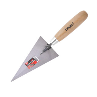 Bricklaying trowel, wooden handle 160mm 