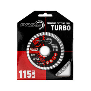 Turbo diamond cutting disc, ø115mm 