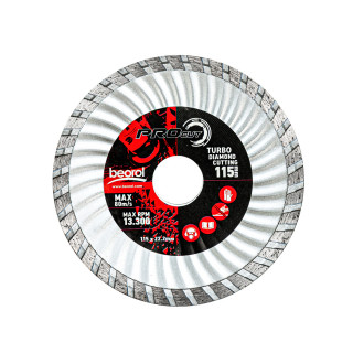 Turbo diamond cutting disc, ø115mm 