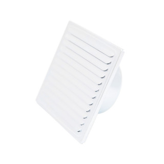 Ventilation grid, white ø100, 150x150mm 