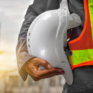 Safety helmet, white colour 