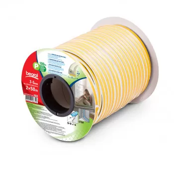 Seal strip P-profile, white 2x50m 