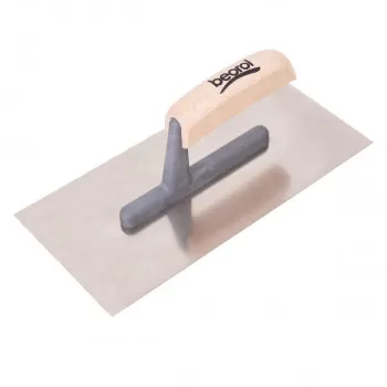 Plastering trowel, stainless steel, wooden handle 280x130mm 