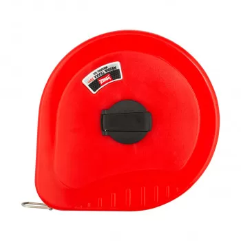 Fiberglass measuring tape 100 ft / 30m, colour red 