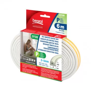 Seal strip P-profile-white 6m 