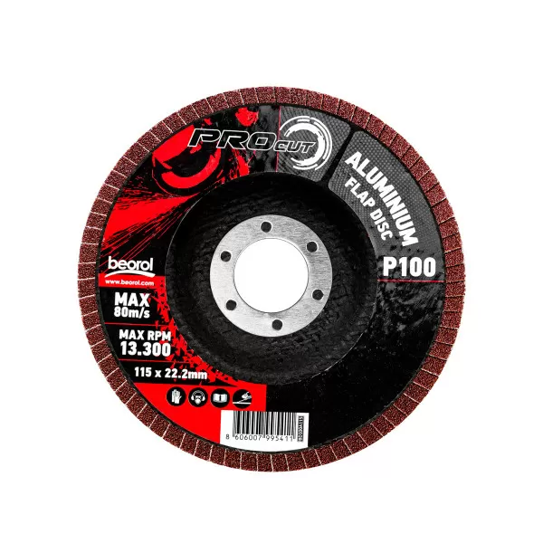 Flap disc aluminum ø115mm, grit 100 