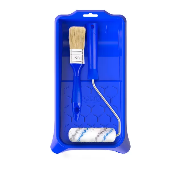 Blue Painting Set - tray,brush, mini roller 