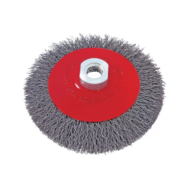 Circular brush, steel wire ø125mm, for angle grinder 