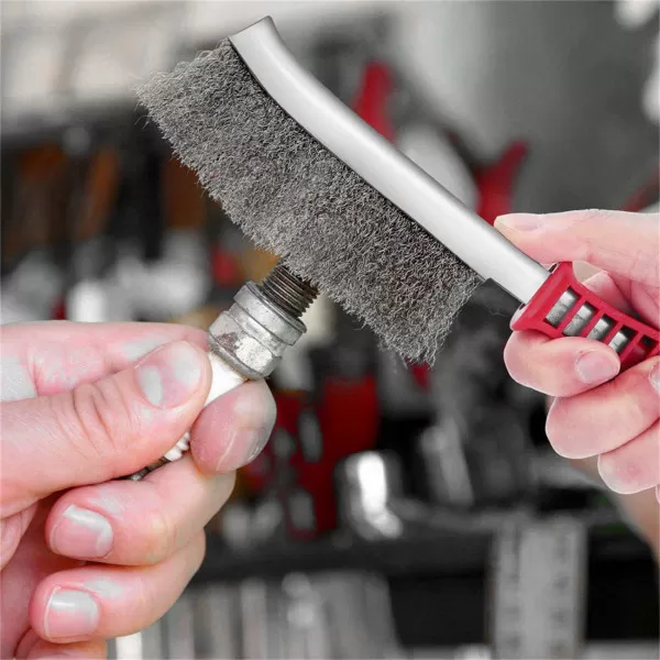 Steel coated hand brush 