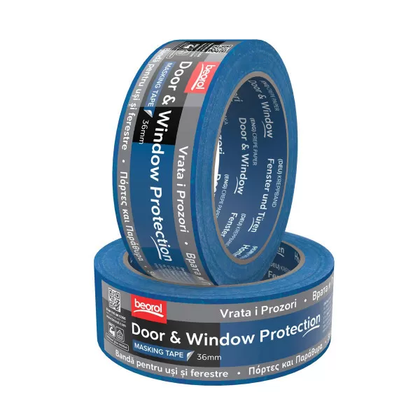 Masking tape Door & Window protection 36mm x 50m, 80ᵒC 