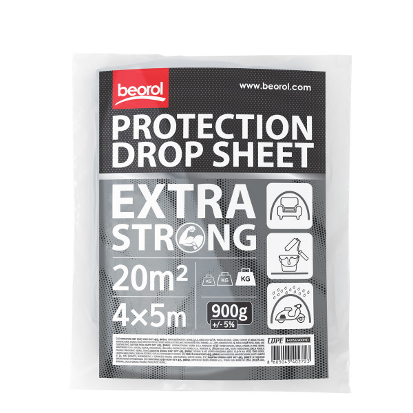 Drop sheet 4x5m (13.1x16.5 ft) Heavy Duty, 900gr 