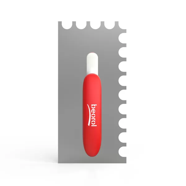 Expert semi-circular notched trowel 