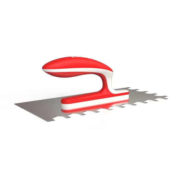 Expert semi-circular notched trowel 