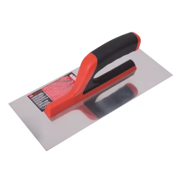 Plastering trowel, stainless steel, rubber handle 280x130mm 