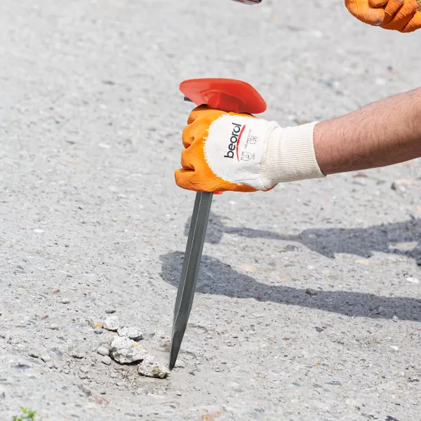 Cold chisel sand-blasted heavy duty plastic holder 