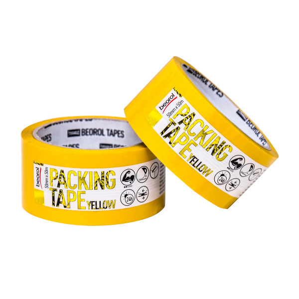 Packing tape, 50mm x 50m, yellow KSZU Beorol d.o.o