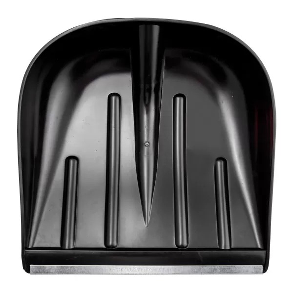 Plastic shovel 40x40cm black, reinforced plate 