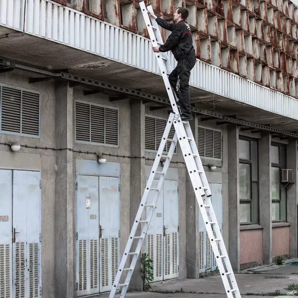 Combination aluminium ladders, 10 steps 