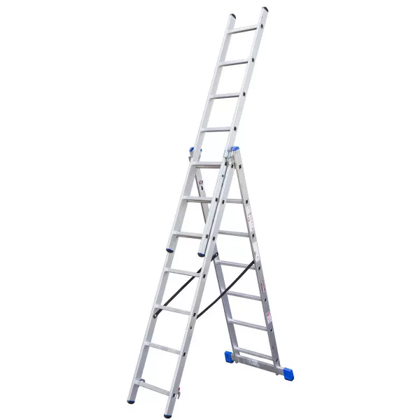 Combination aluminium ladders, 7 steps 