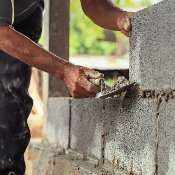 Bricklaying trowel rectangular steel 