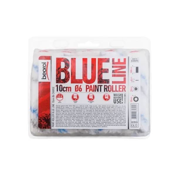Small paint roller Blue Line 10cm charge, 10pcs 