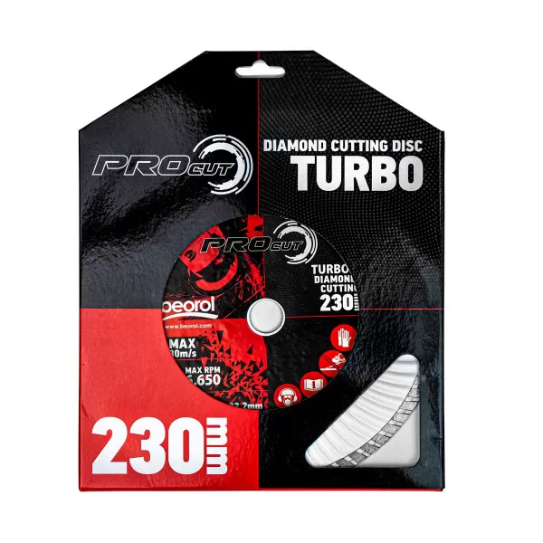 Turbo diamond cutting disc, ø230mm 