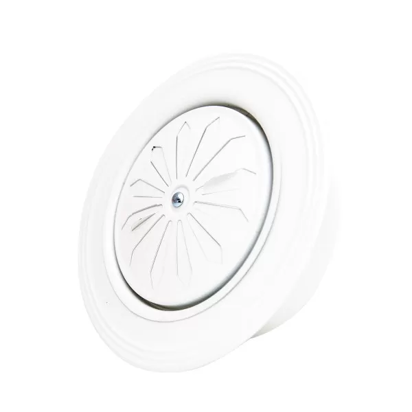 Ventilation rosette white ø119 round 