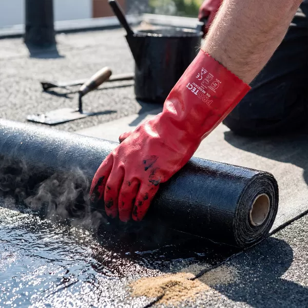 Oil resistant PVC gloves 