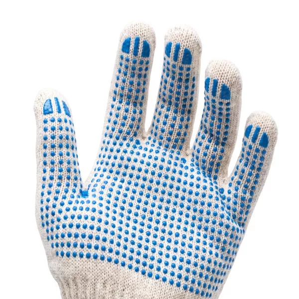 Gloves for packing - one side dotted 