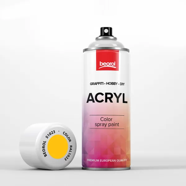 Spray paint Yellow Traffico RAL1023 