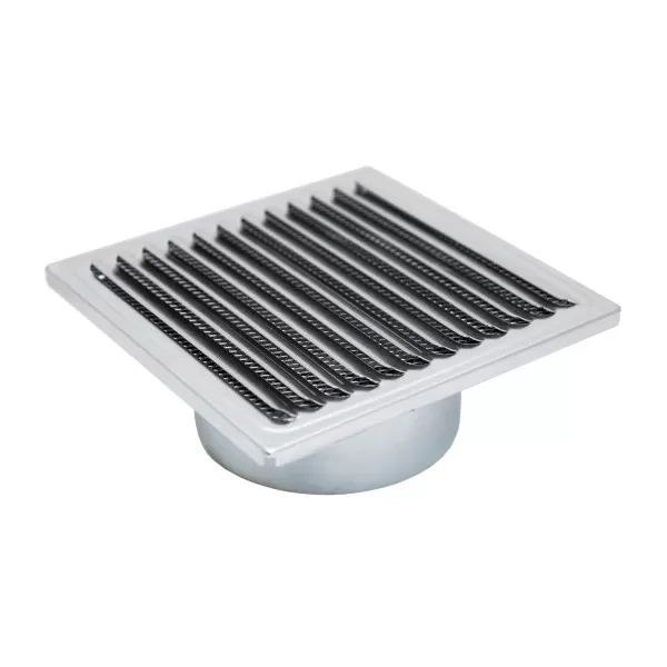 Ventilation grid, zinc plated ø100, 150x150mm 