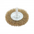 Circular brass coated wire brush for drill, ø100mm 